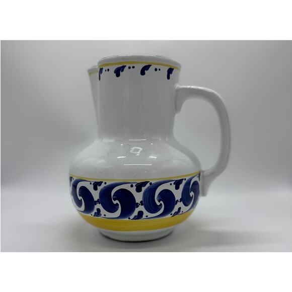 Vintage Herend Villlage Pottery Splash Pitcher New with Tags - Picture 1 of 9